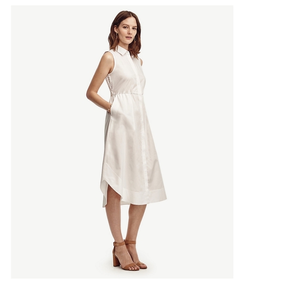 Ann Taylor Dresses & Skirts - NWT Ann Taylor Eyelet Back Shirt Dress XS